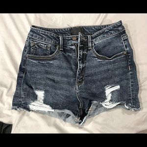 Buckle Black jean shorts